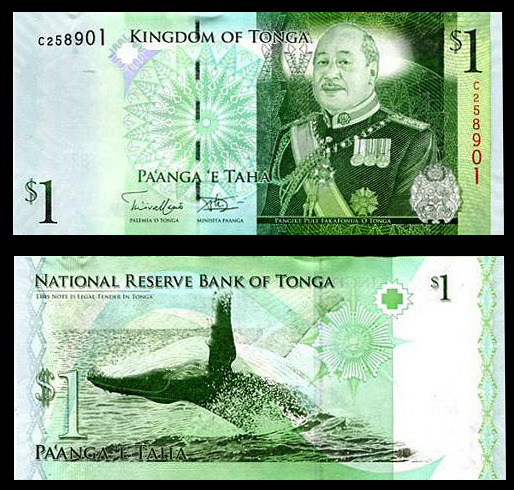 Tonga: 1 Paʻanga - Tupou V Año 2009